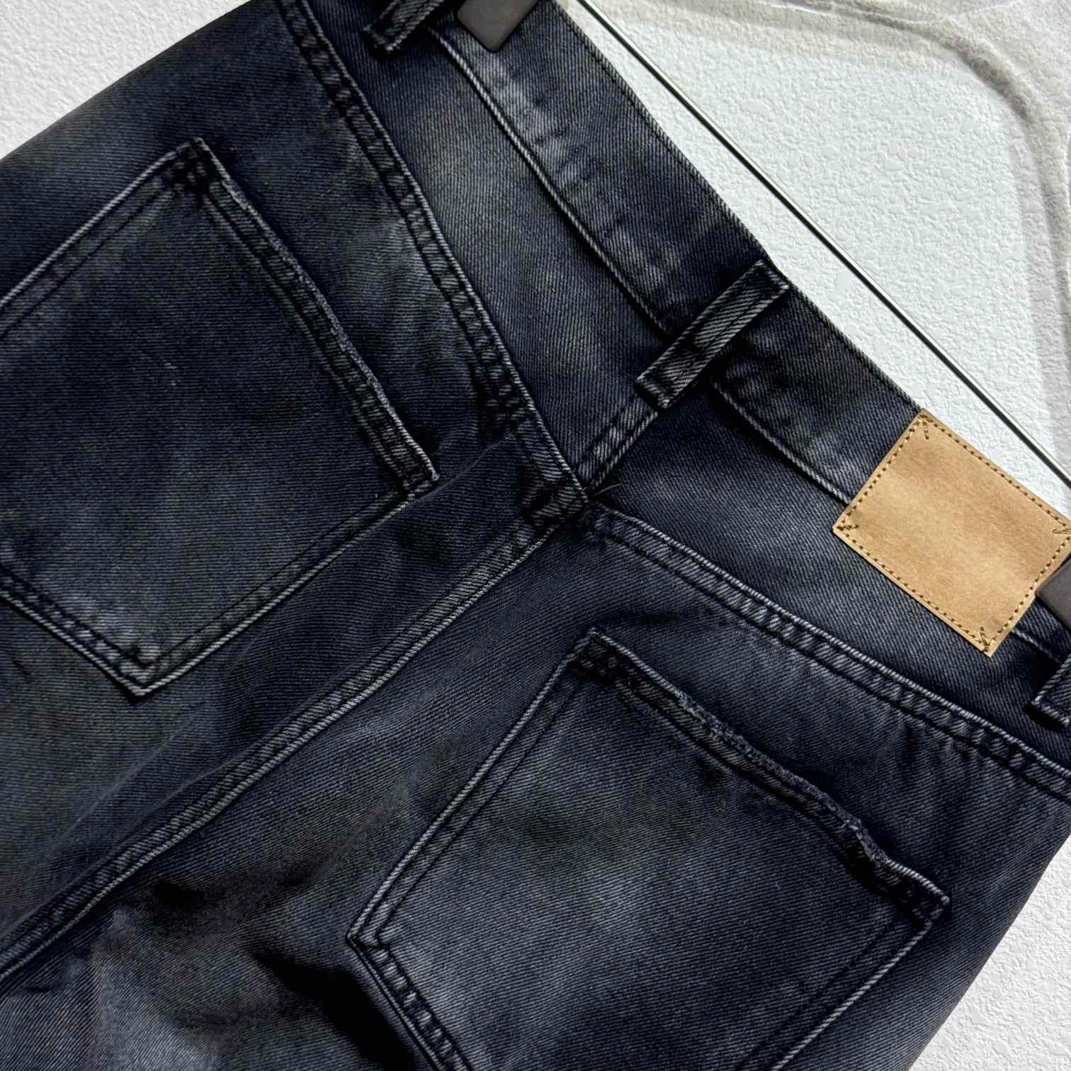 Celine Wesley Jeans In Black Destroyed Denim  - 