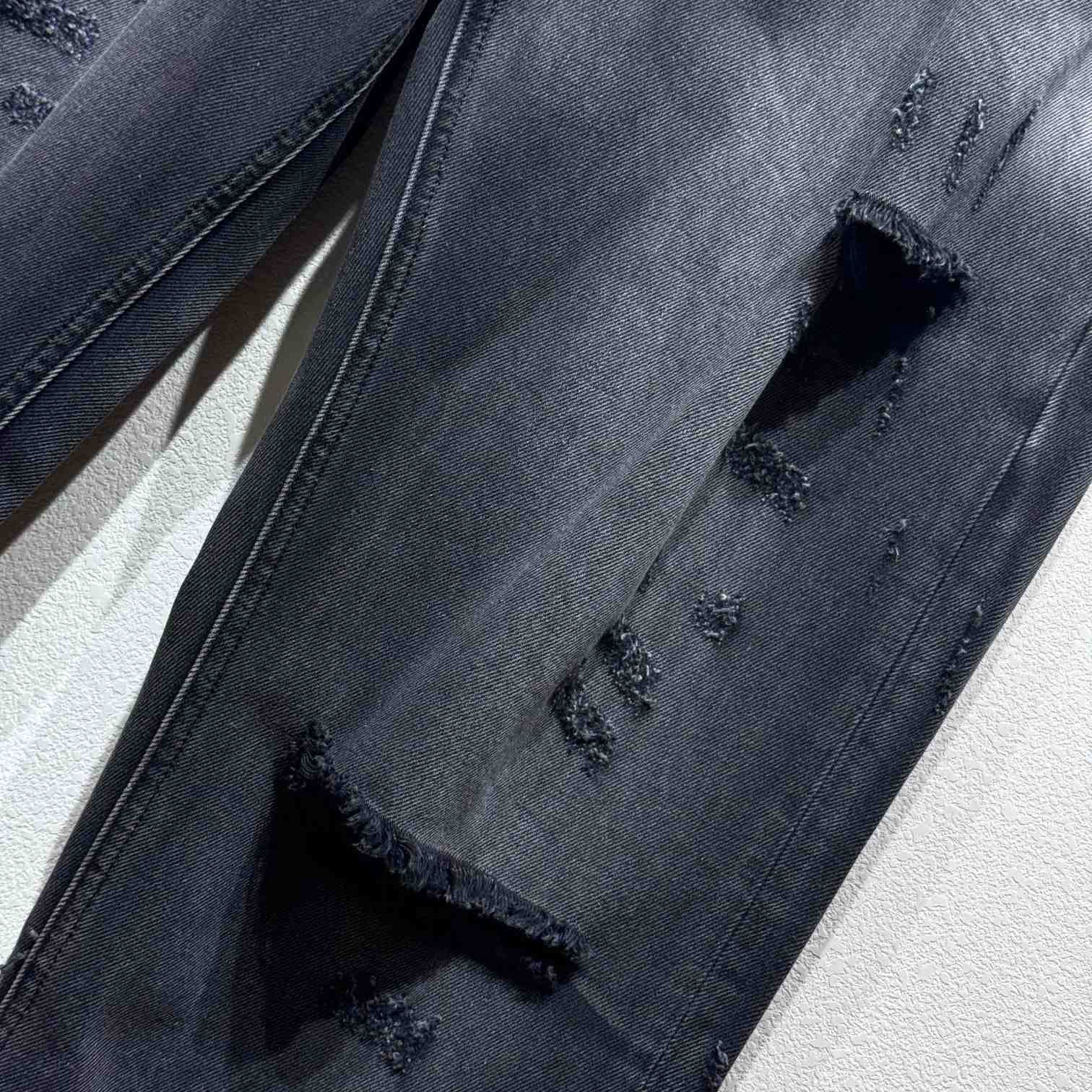 Celine Wesley Jeans In Black Destroyed Denim  - PerfectKickZ