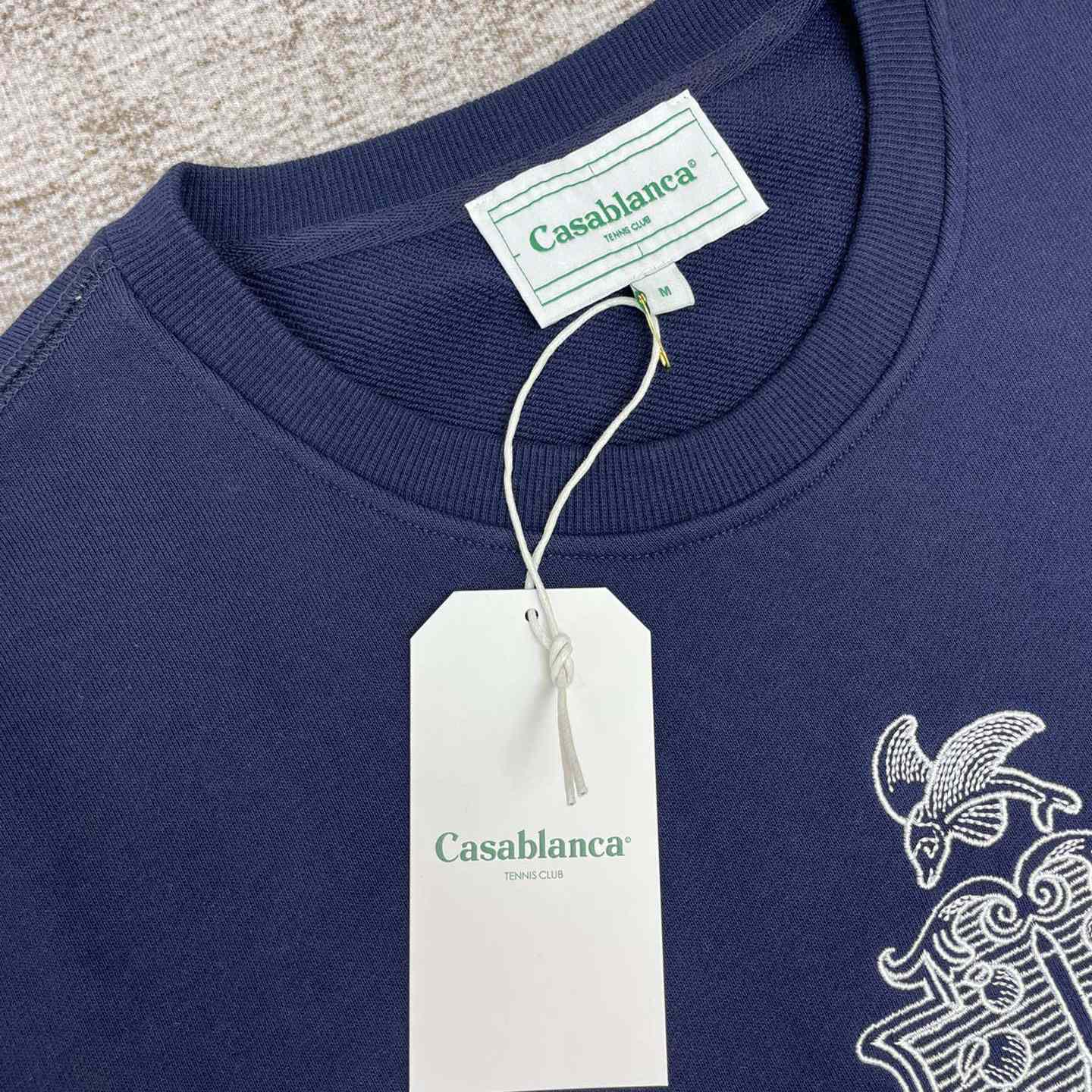 Casablanca Embroidered-logo Organic Cotton Sweatshirt   c671 - PerfectKickZ