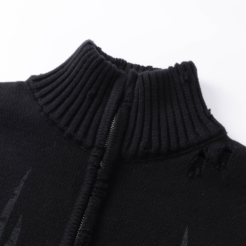Balenciaga Y2K Zip-Up Cardigan In Black  - PerfectKickZ