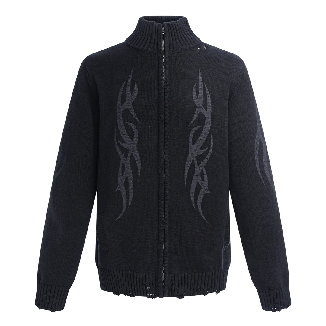 Balenciaga Y2K Zip-Up Cardigan In Black  - PerfectKickZ