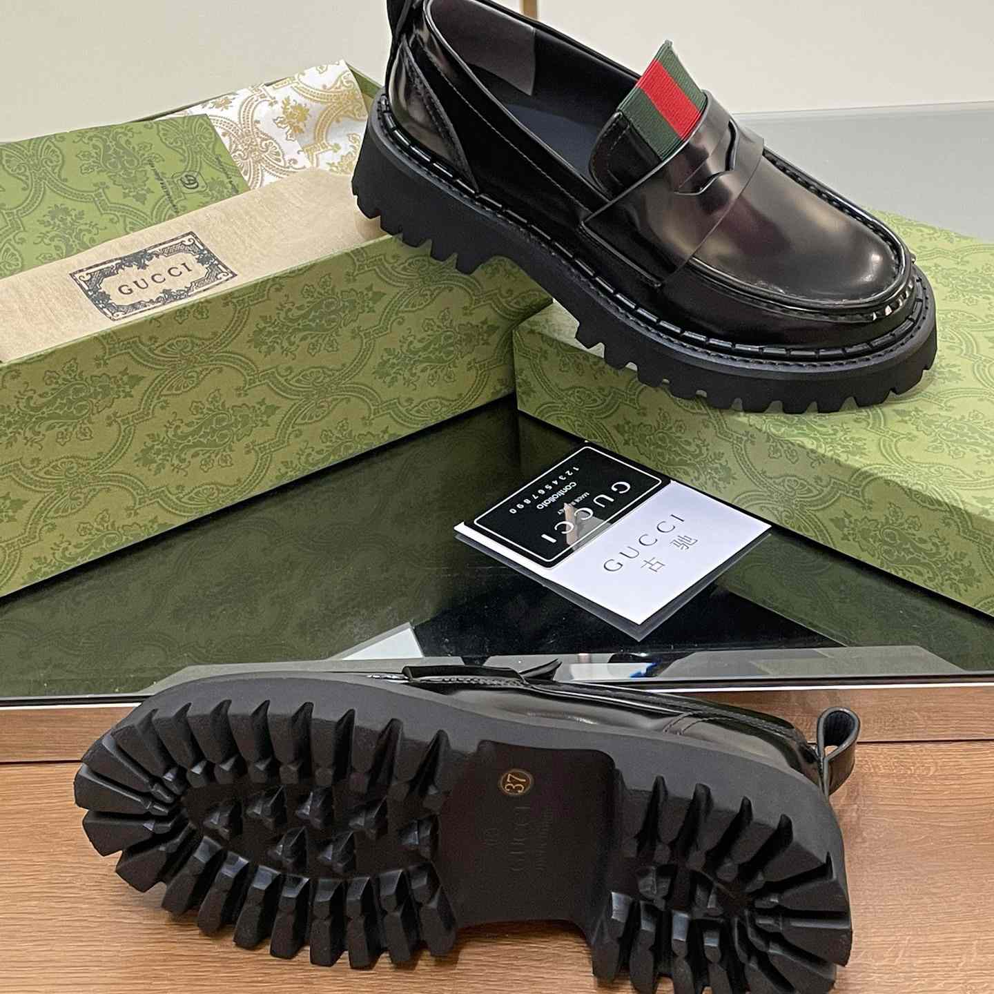 Gucci Women's Loafer With Web - PerfectKickZ