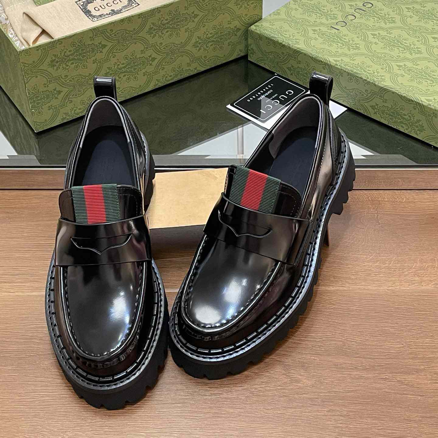 Gucci Women's Loafer With Web - PerfectKickZ