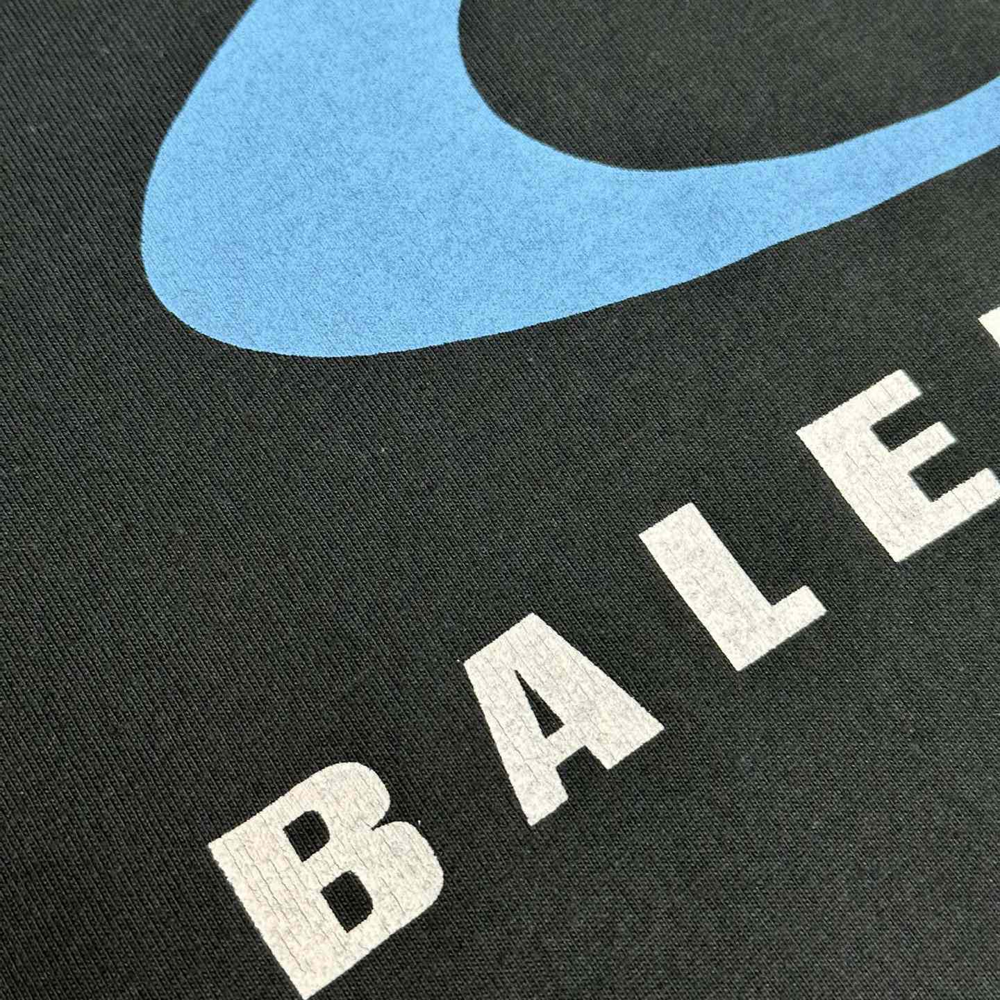 Balenciaga Loop Sports Icon T-Shirt Medium Fit In Washed Black - 