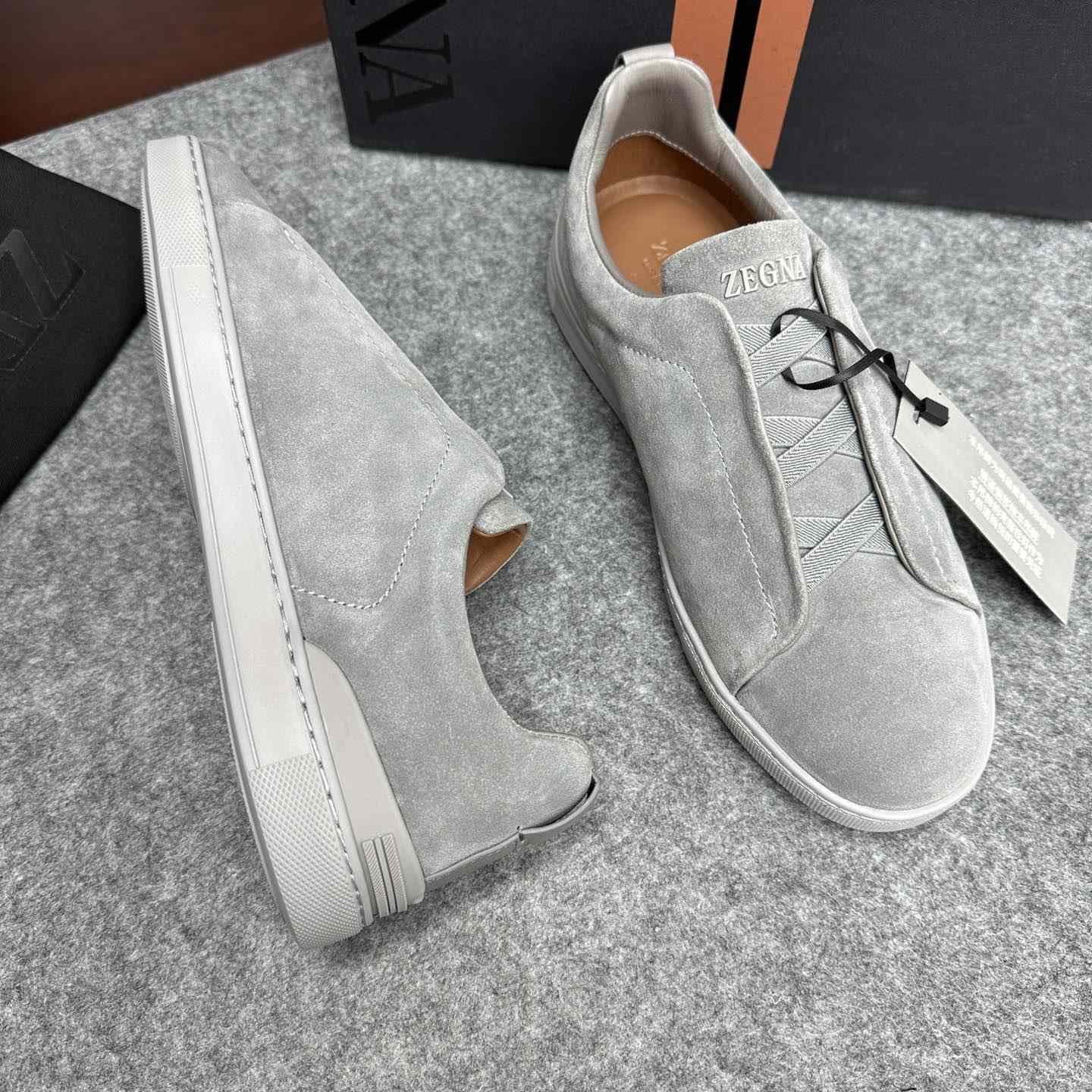 Zegna Suede Triple Stitch™ Sneakers - PerfectKickZ