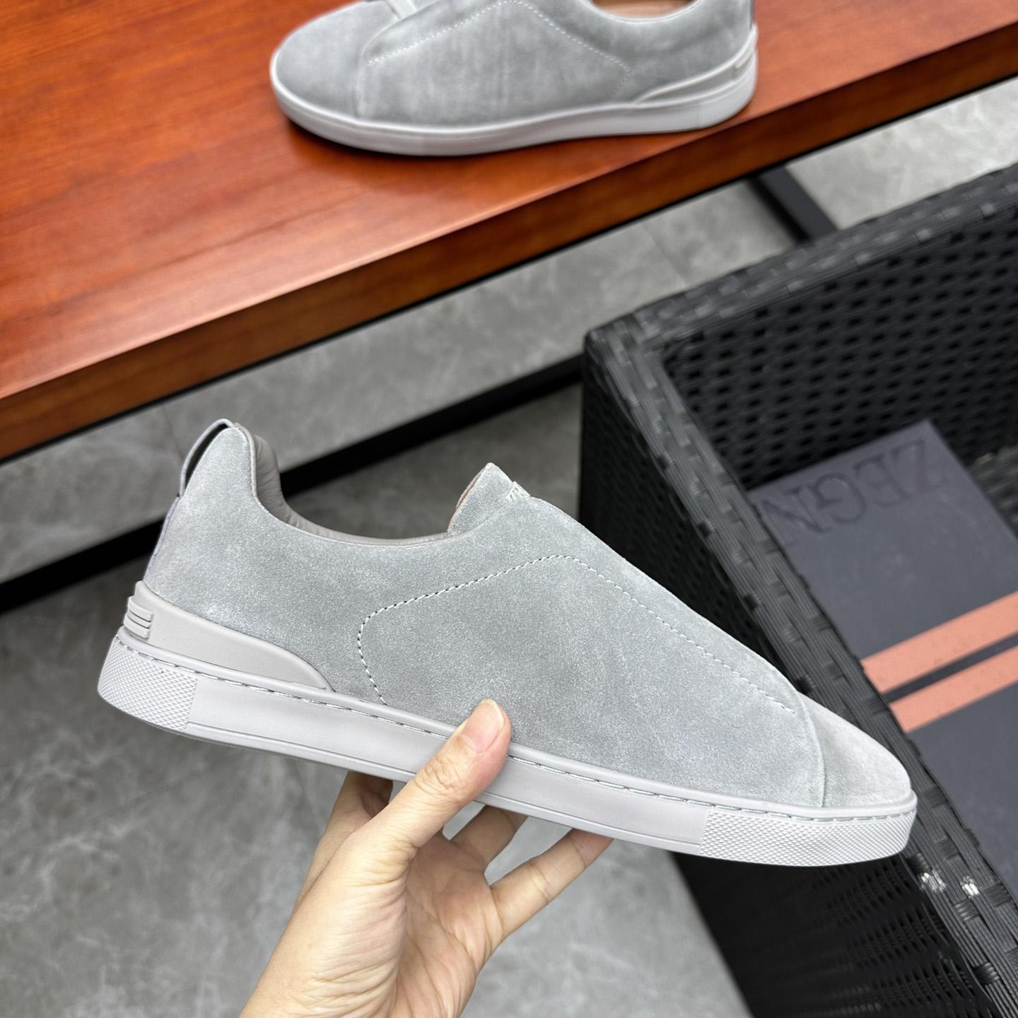 Zegna Suede Triple Stitch™ Sneakers - PerfectKickZ