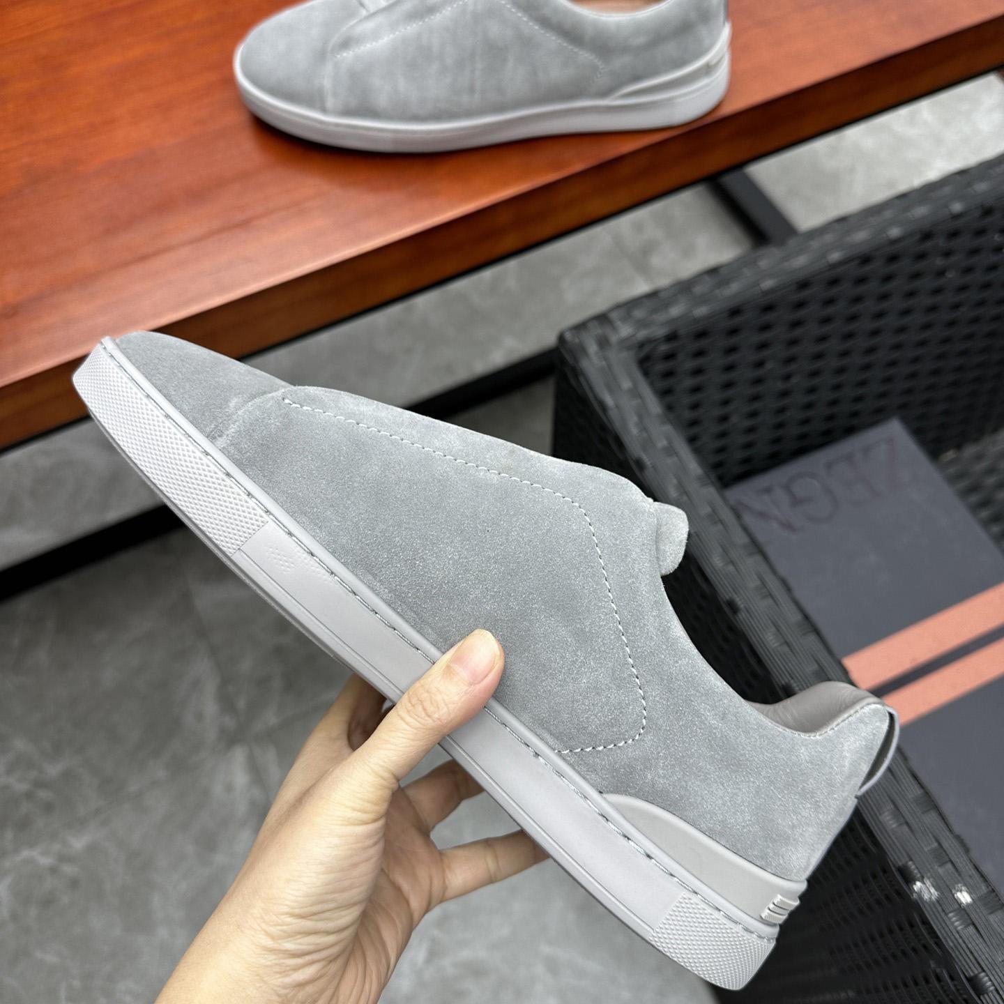 Zegna Suede Triple Stitch™ Sneakers - PerfectKickZ