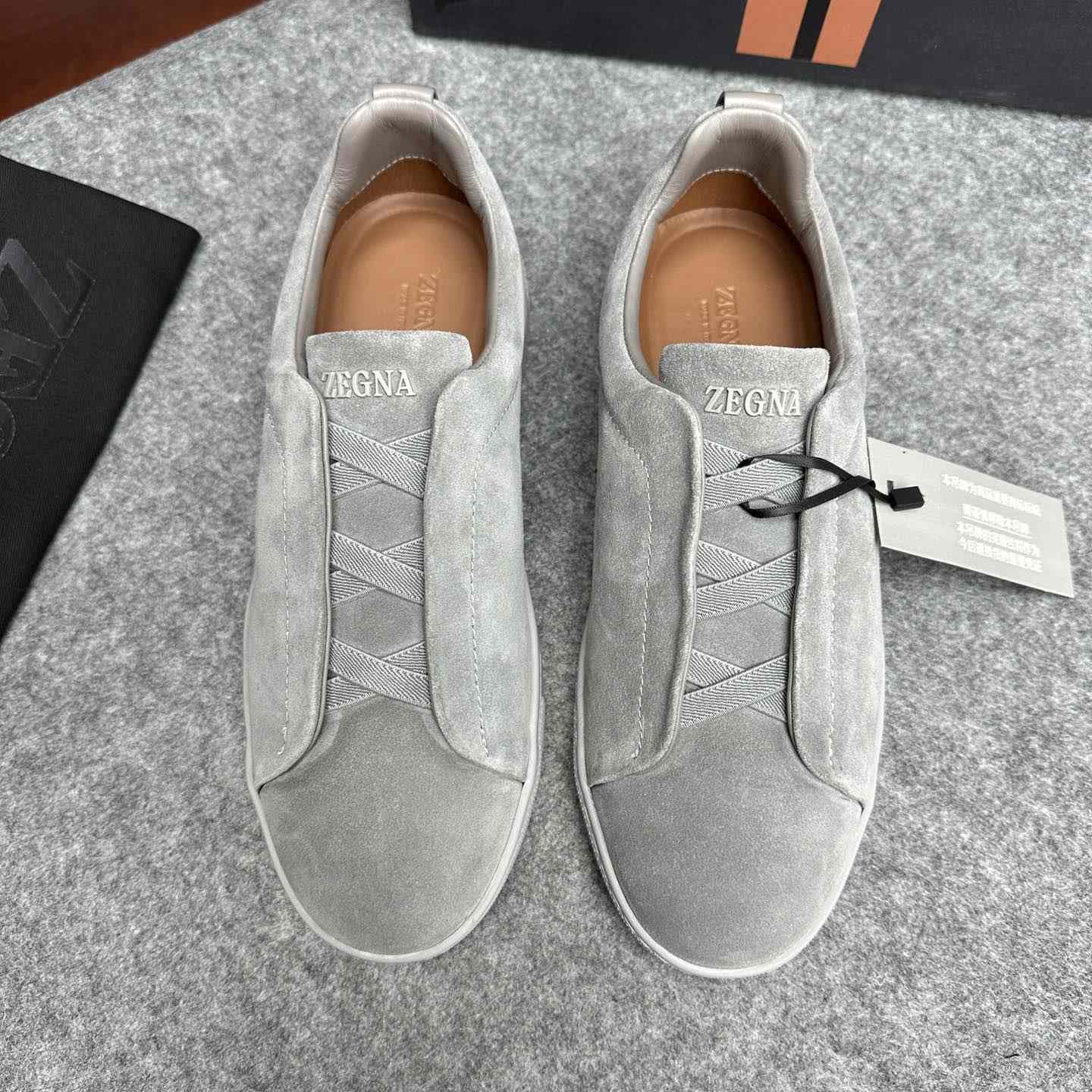Zegna Suede Triple Stitch™ Sneakers - PerfectKickZ