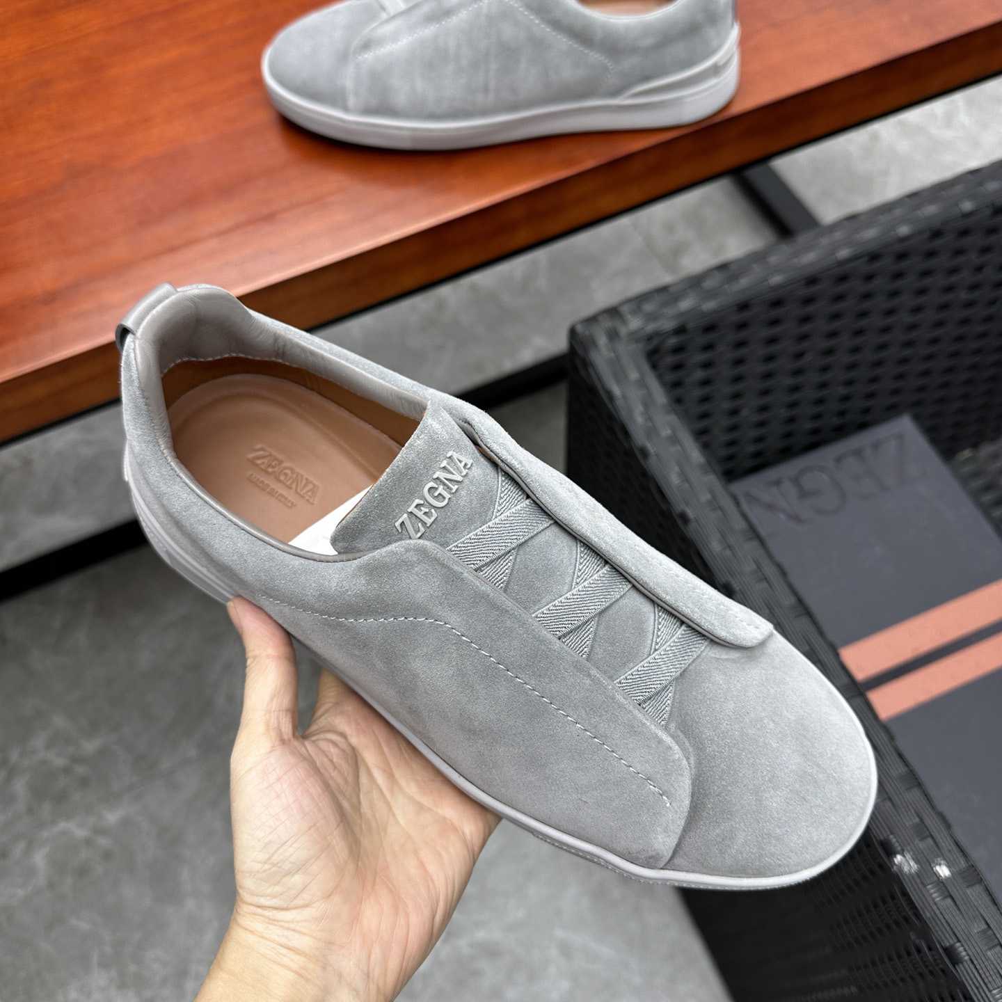 Zegna Suede Triple Stitch™ Sneakers - PerfectKickZ