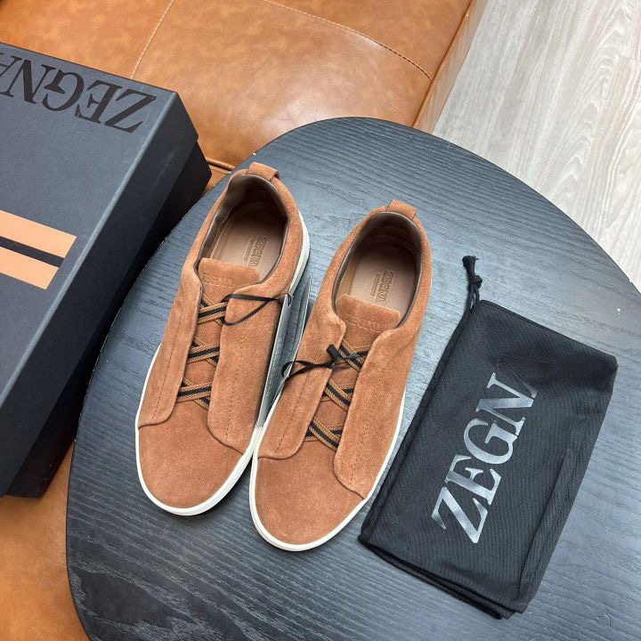 Zegna Suede Triple Stitch™ Sneakers - PerfectKickZ