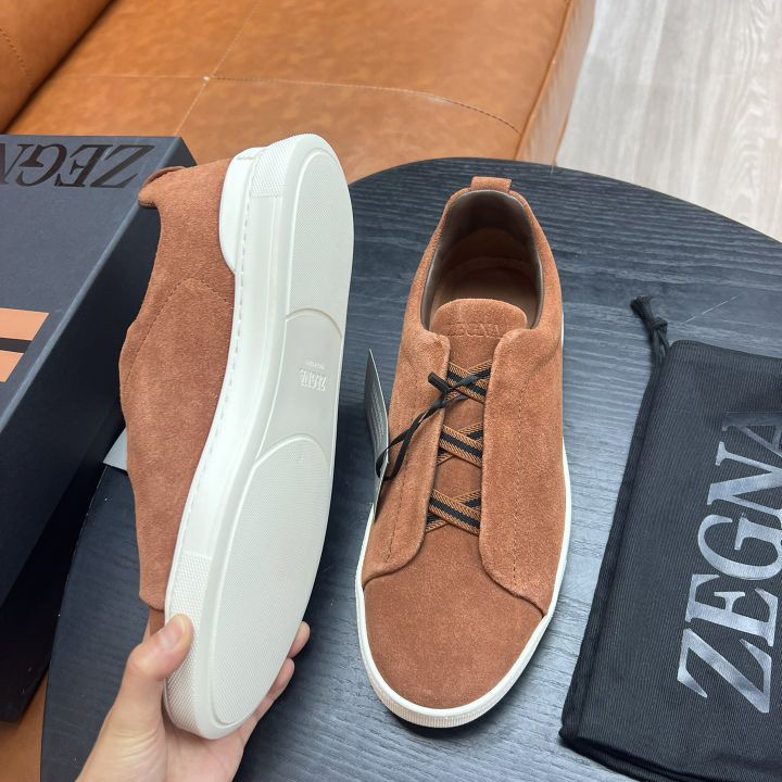 Zegna Suede Triple Stitch™ Sneakers - PerfectKickZ