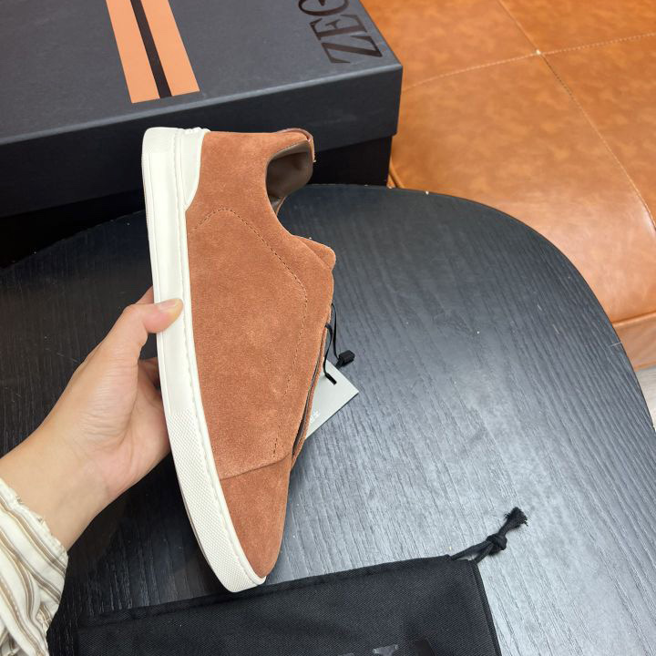 Zegna Suede Triple Stitch™ Sneakers - PerfectKickZ