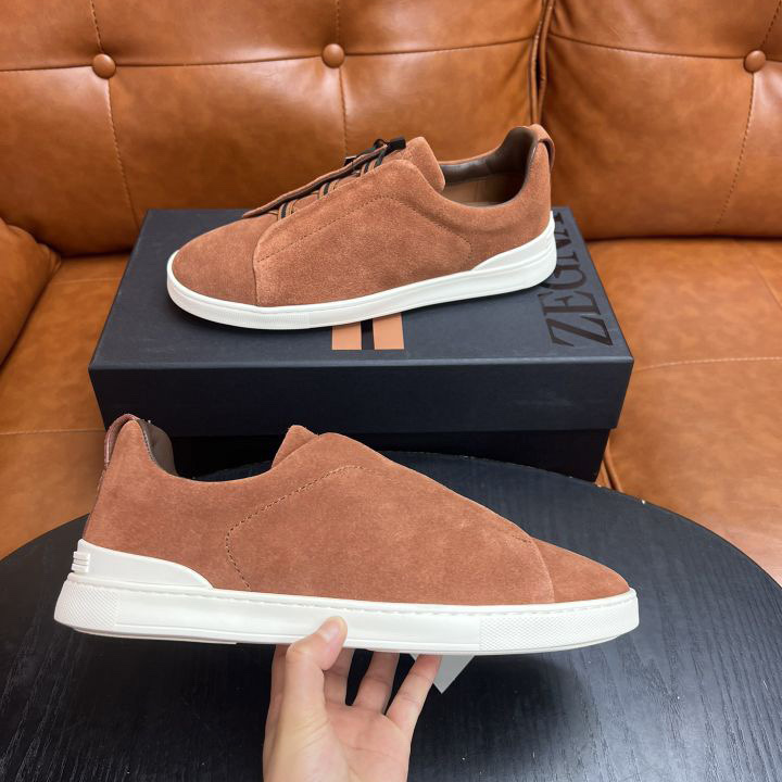 Zegna Suede Triple Stitch™ Sneakers - PerfectKickZ