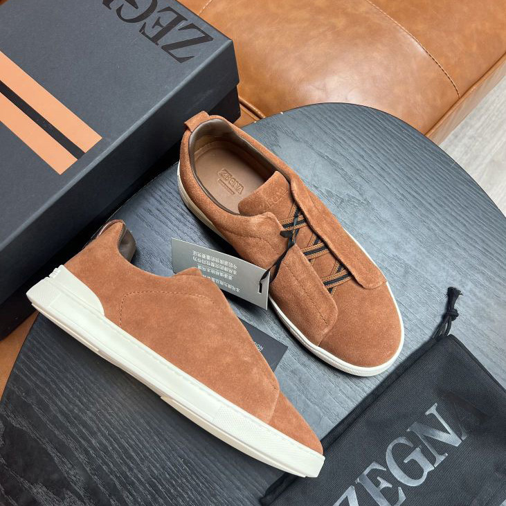 Zegna Suede Triple Stitch™ Sneakers - PerfectKickZ