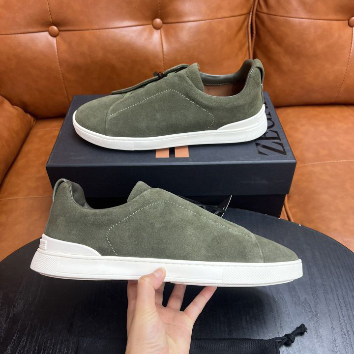 Zegna Suede Triple Stitch™ Sneakers - PerfectKickZ