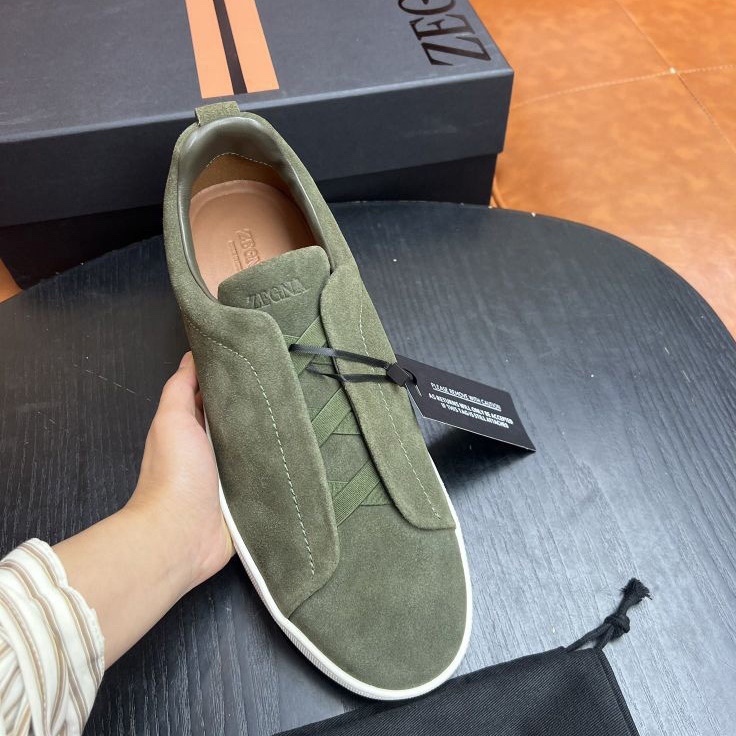 Zegna Suede Triple Stitch™ Sneakers - PerfectKickZ