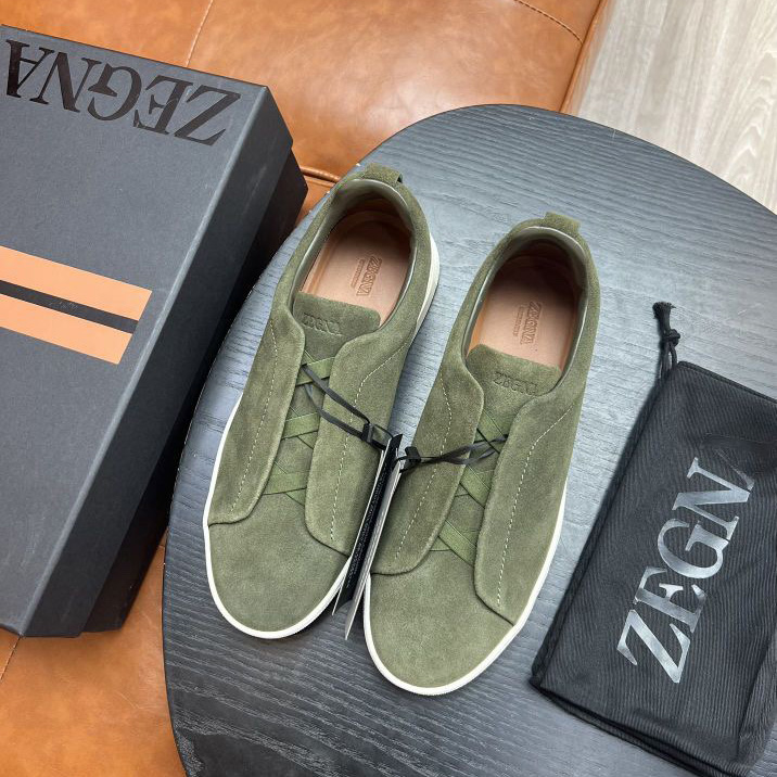 Zegna Suede Triple Stitch™ Sneakers - PerfectKickZ