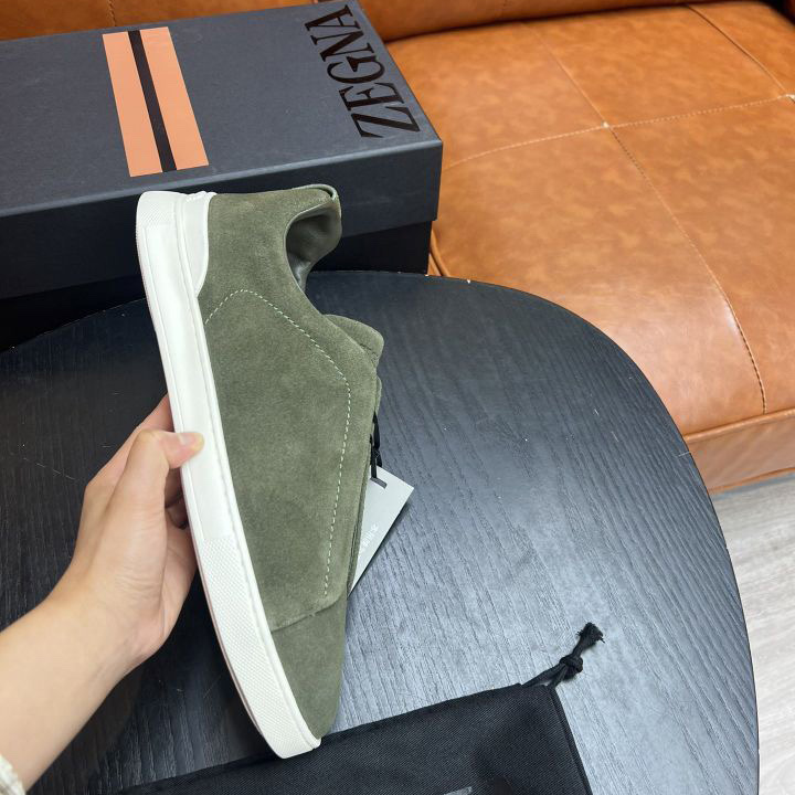 Zegna Suede Triple Stitch™ Sneakers - PerfectKickZ