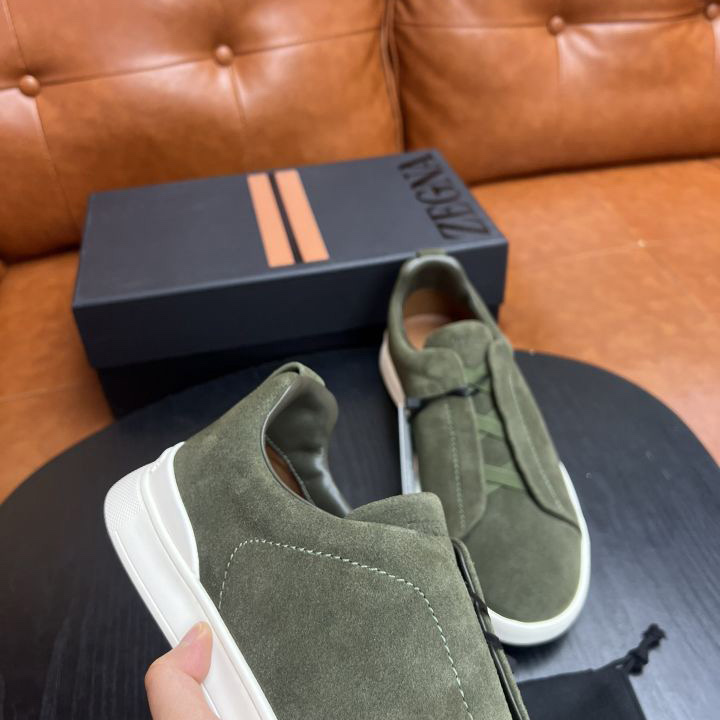 Zegna Suede Triple Stitch™ Sneakers - PerfectKickZ