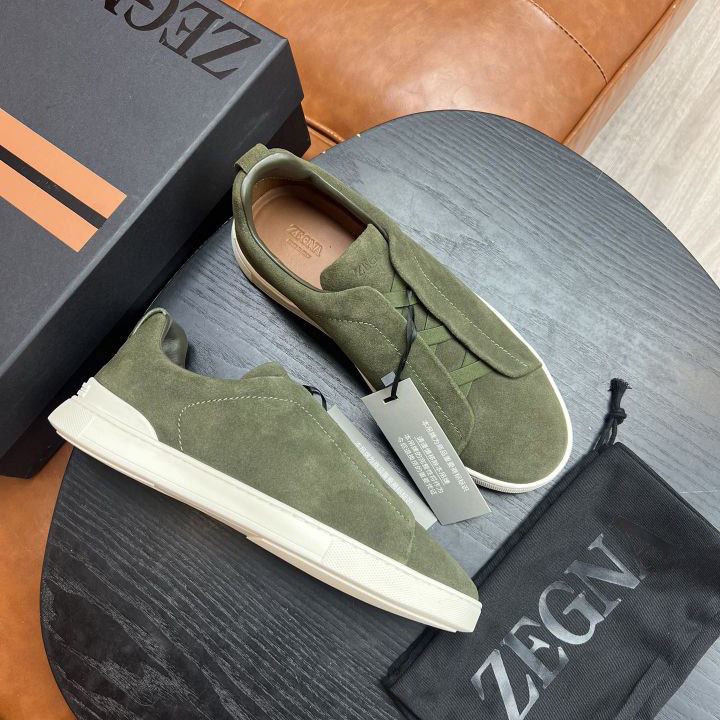 Zegna Suede Triple Stitch™ Sneakers - PerfectKickZ