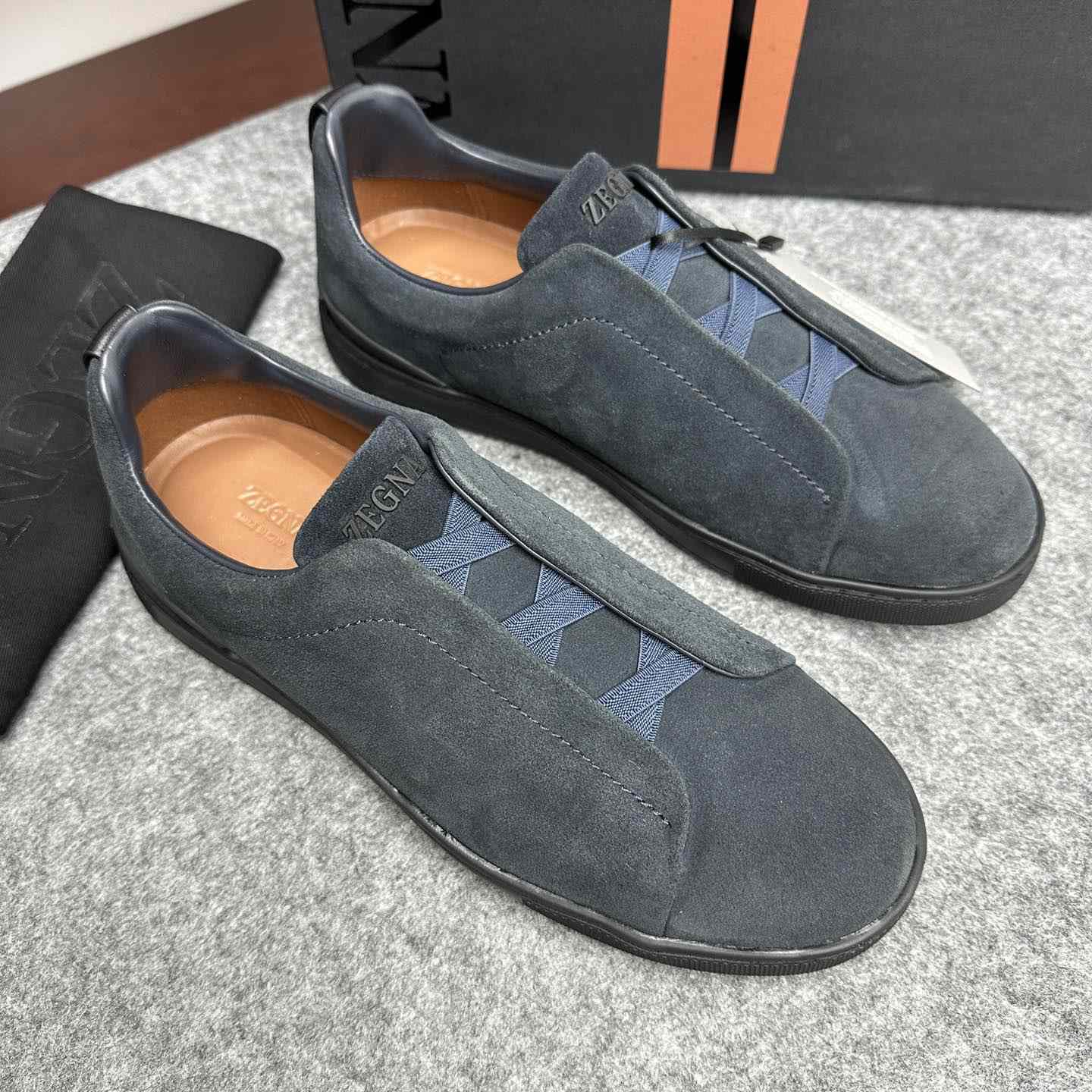 Zegna Suede Triple Stitch™ Sneakers - PerfectKickZ