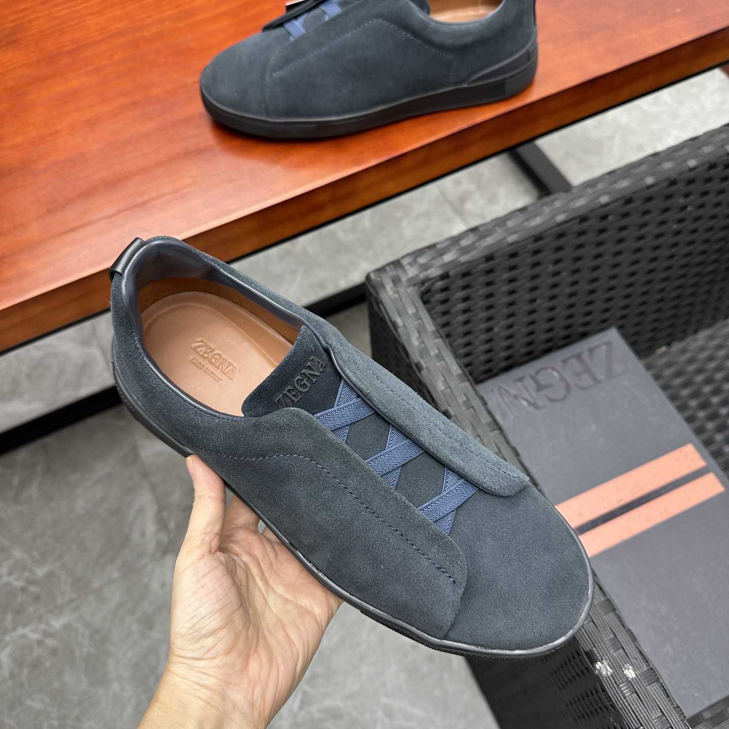 Zegna Suede Triple Stitch™ Sneakers - PerfectKickZ