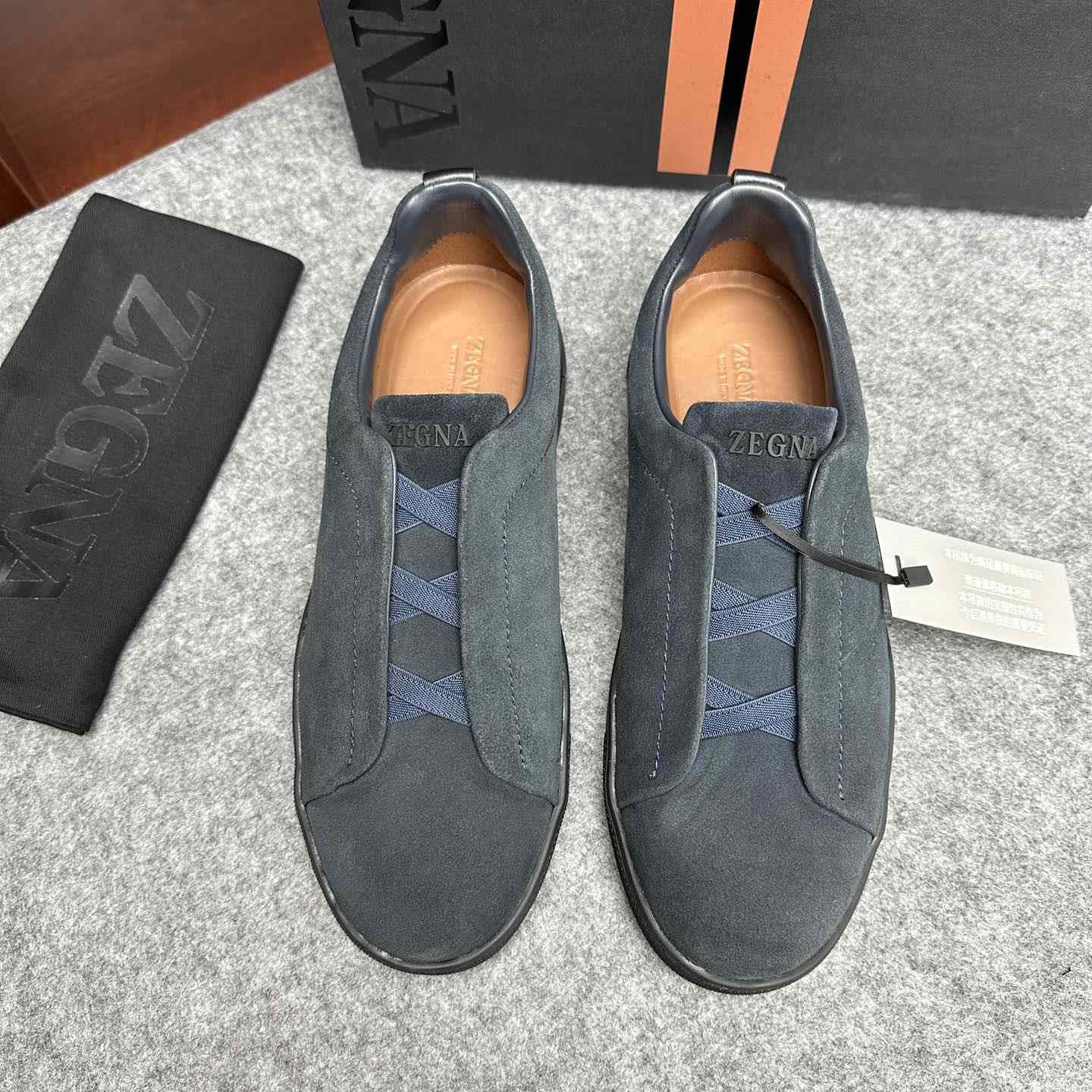 Zegna Suede Triple Stitch™ Sneakers - PerfectKickZ