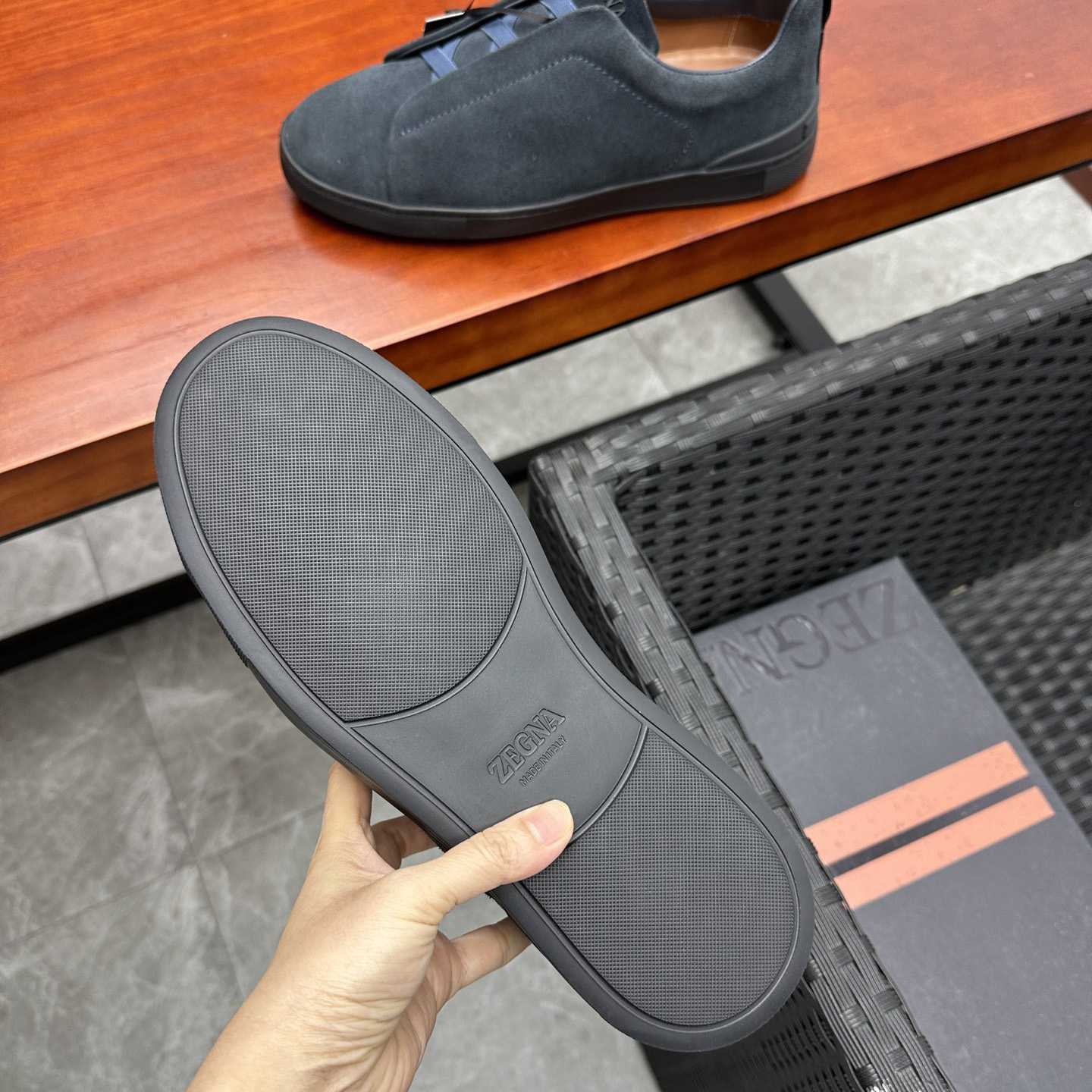 Zegna Suede Triple Stitch™ Sneakers - PerfectKickZ