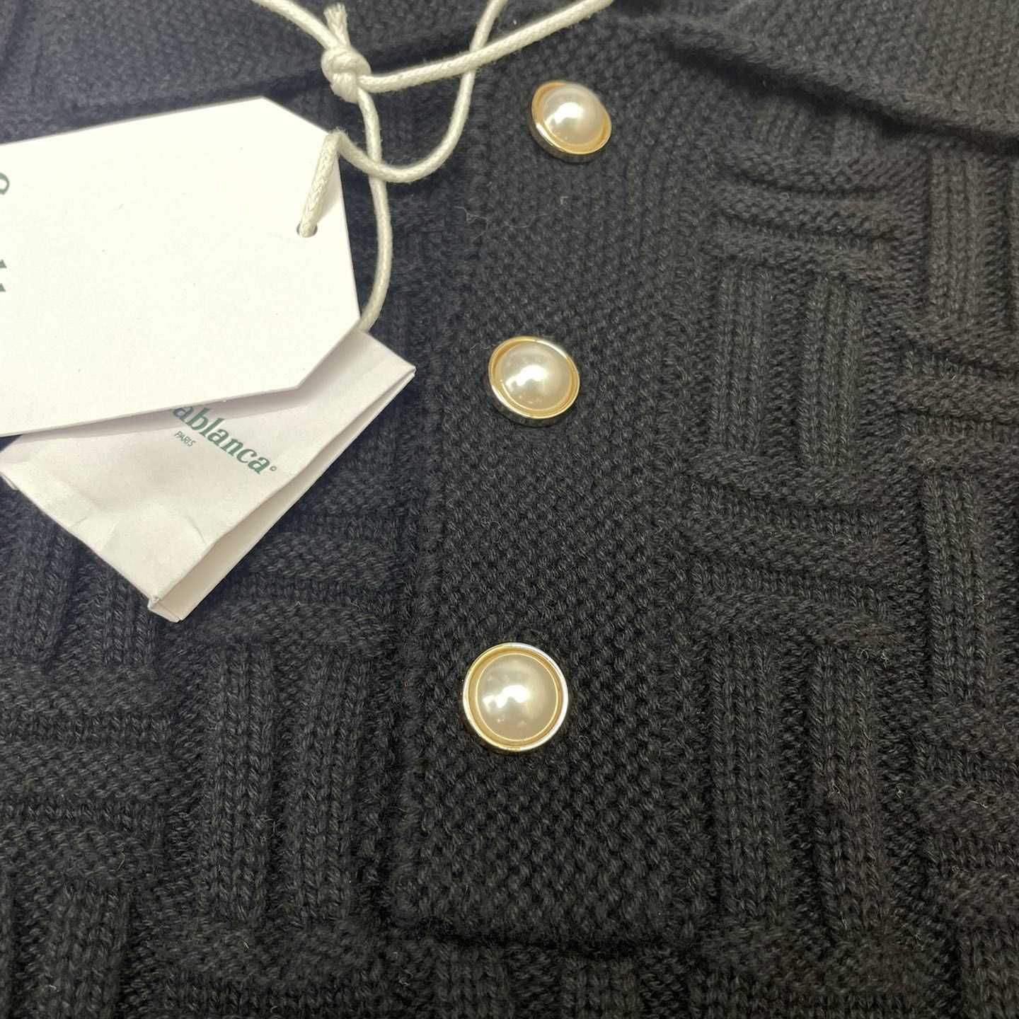 Casablanca Column Stitch Wool Knit Polo  D0065 - PerfectKickZ