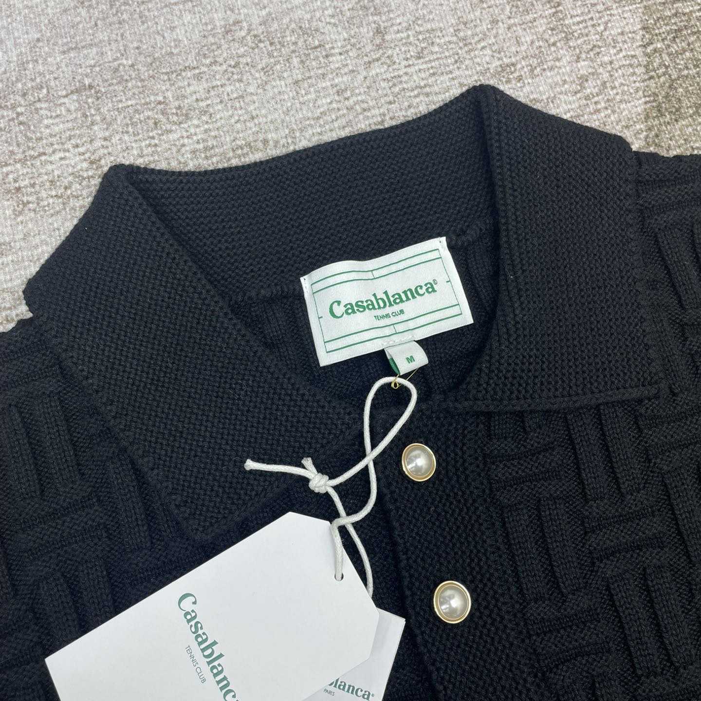 Casablanca Column Stitch Wool Knit Polo  D0065 - PerfectKickZ