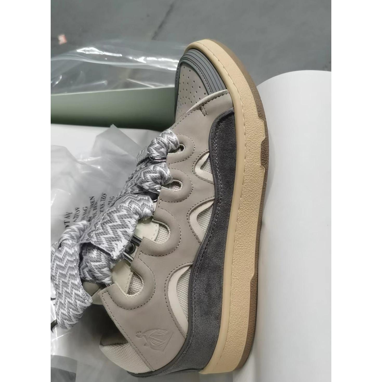 Lanvin Leather Curb Sneakers - PerfectKickZ