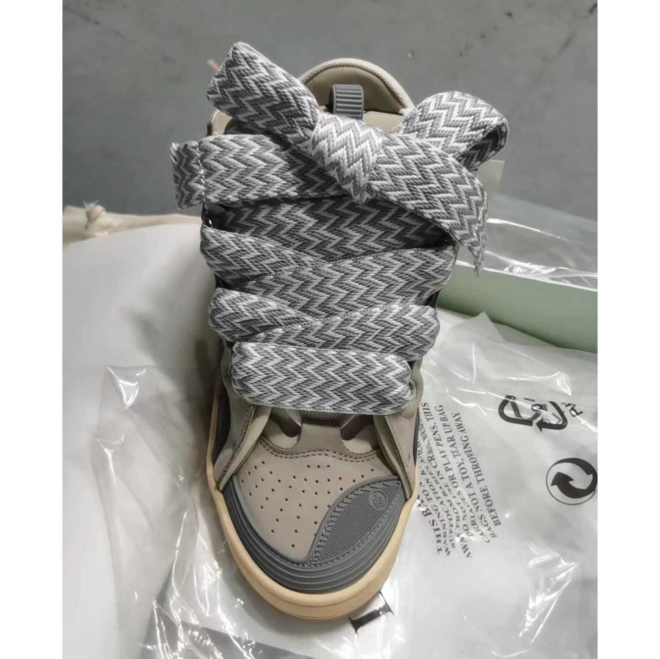 Lanvin Leather Curb Sneakers - PerfectKickZ