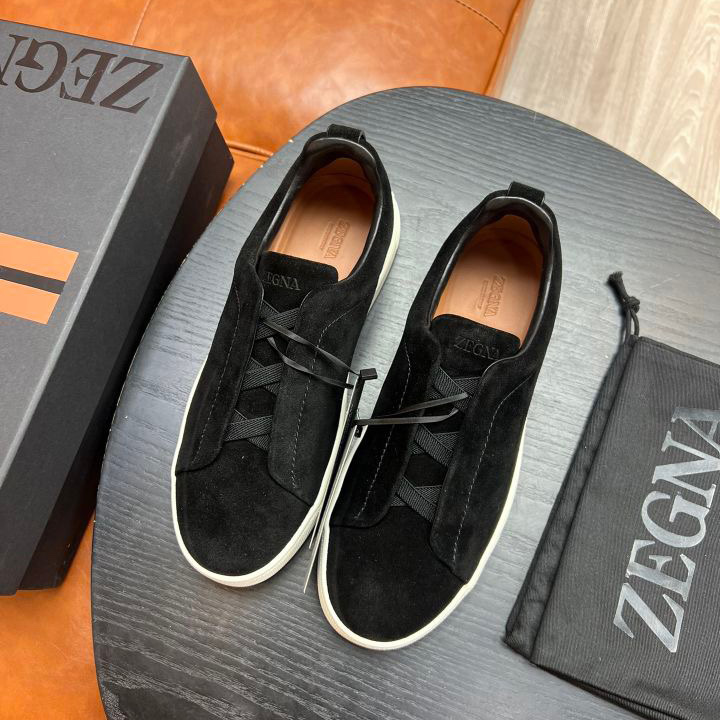 Zegna Suede Triple Stitch™ Sneakers - PerfectKickZ