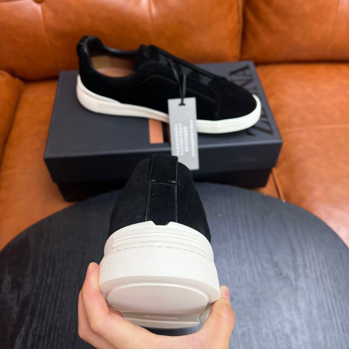 Zegna Suede Triple Stitch™ Sneakers - PerfectKickZ