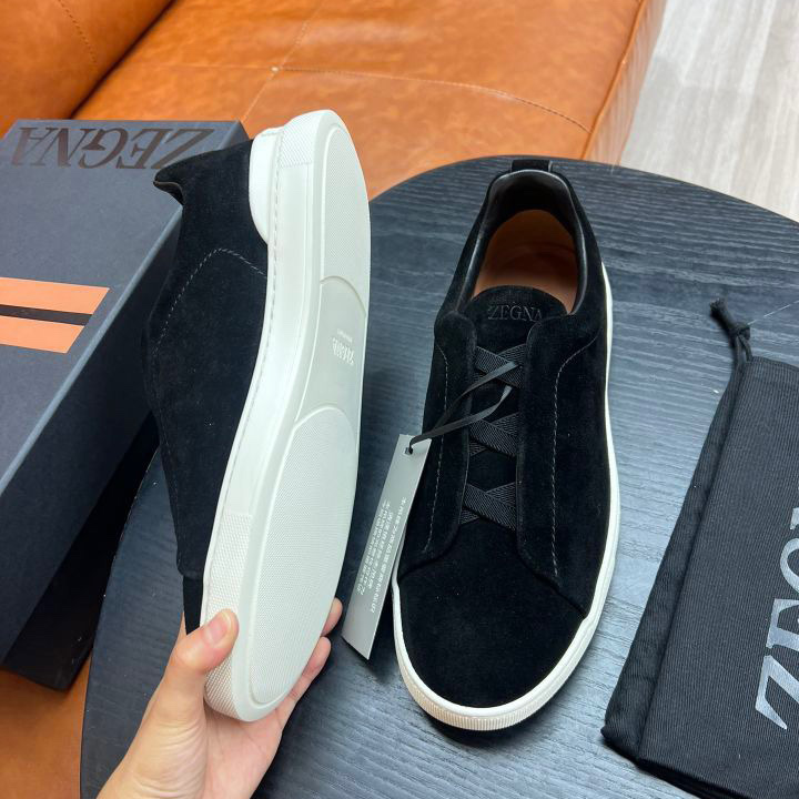 Zegna Suede Triple Stitch™ Sneakers - PerfectKickZ
