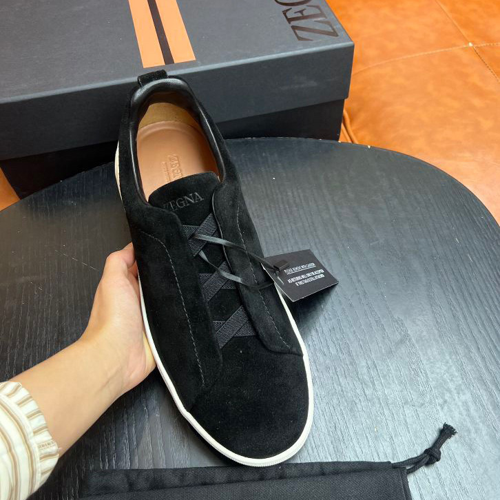 Zegna Suede Triple Stitch™ Sneakers - PerfectKickZ