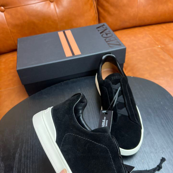 Zegna Suede Triple Stitch™ Sneakers - PerfectKickZ
