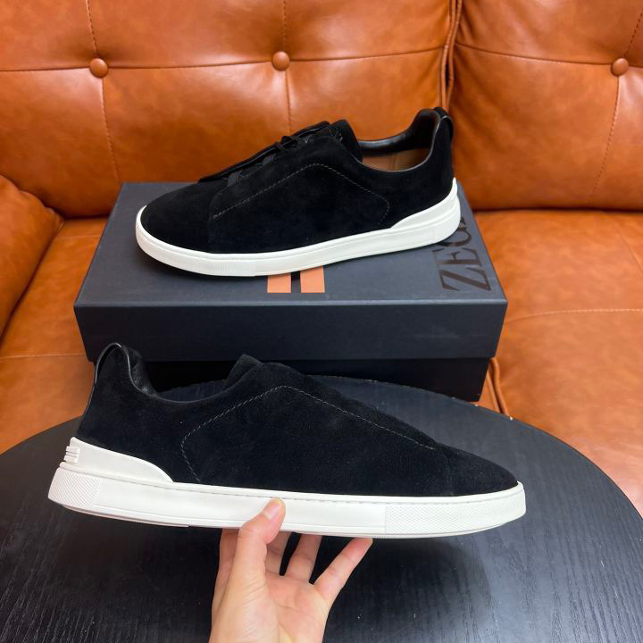Zegna Suede Triple Stitch™ Sneakers - PerfectKickZ