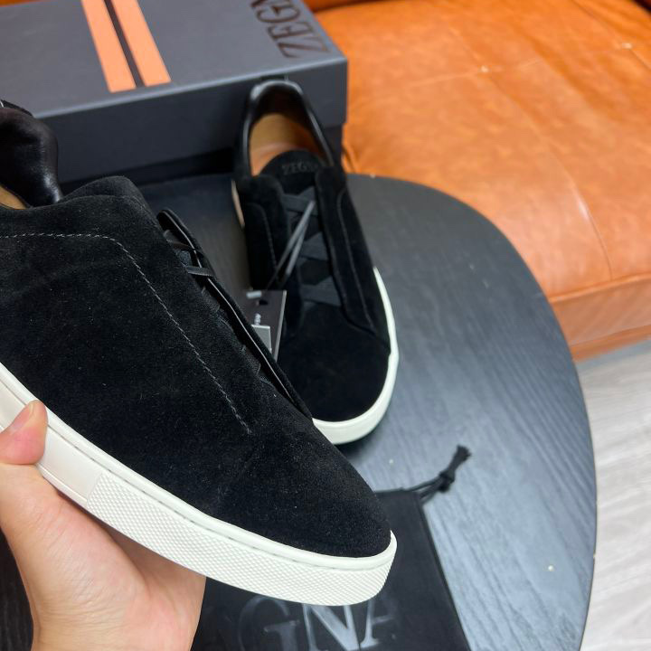 Zegna Suede Triple Stitch™ Sneakers - PerfectKickZ
