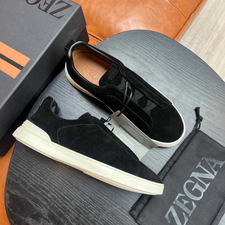 Zegna Suede Triple Stitch™ Sneakers - PerfectKickZ