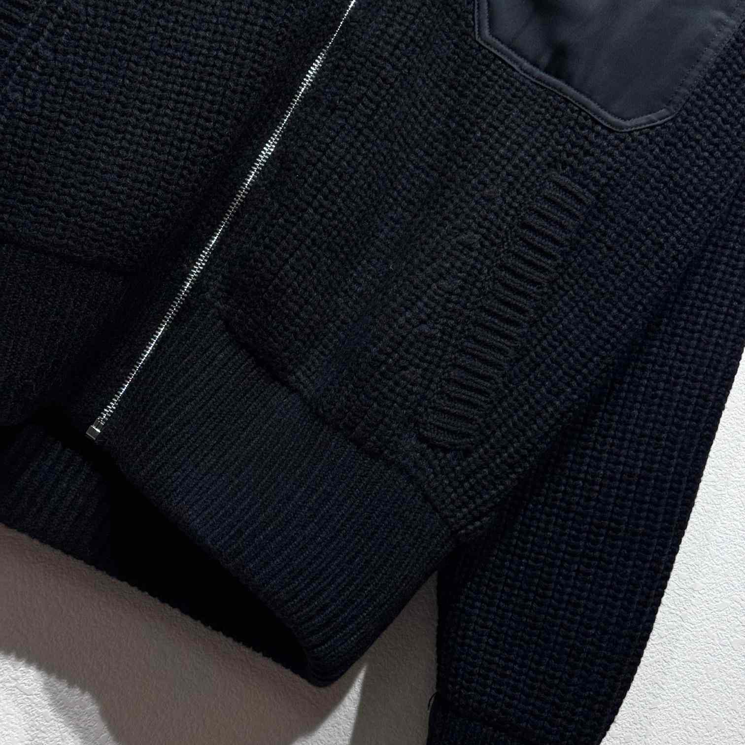 Prada Wool And Cashmere Cardigan With Re-Nylon Details - PerfectKickZ