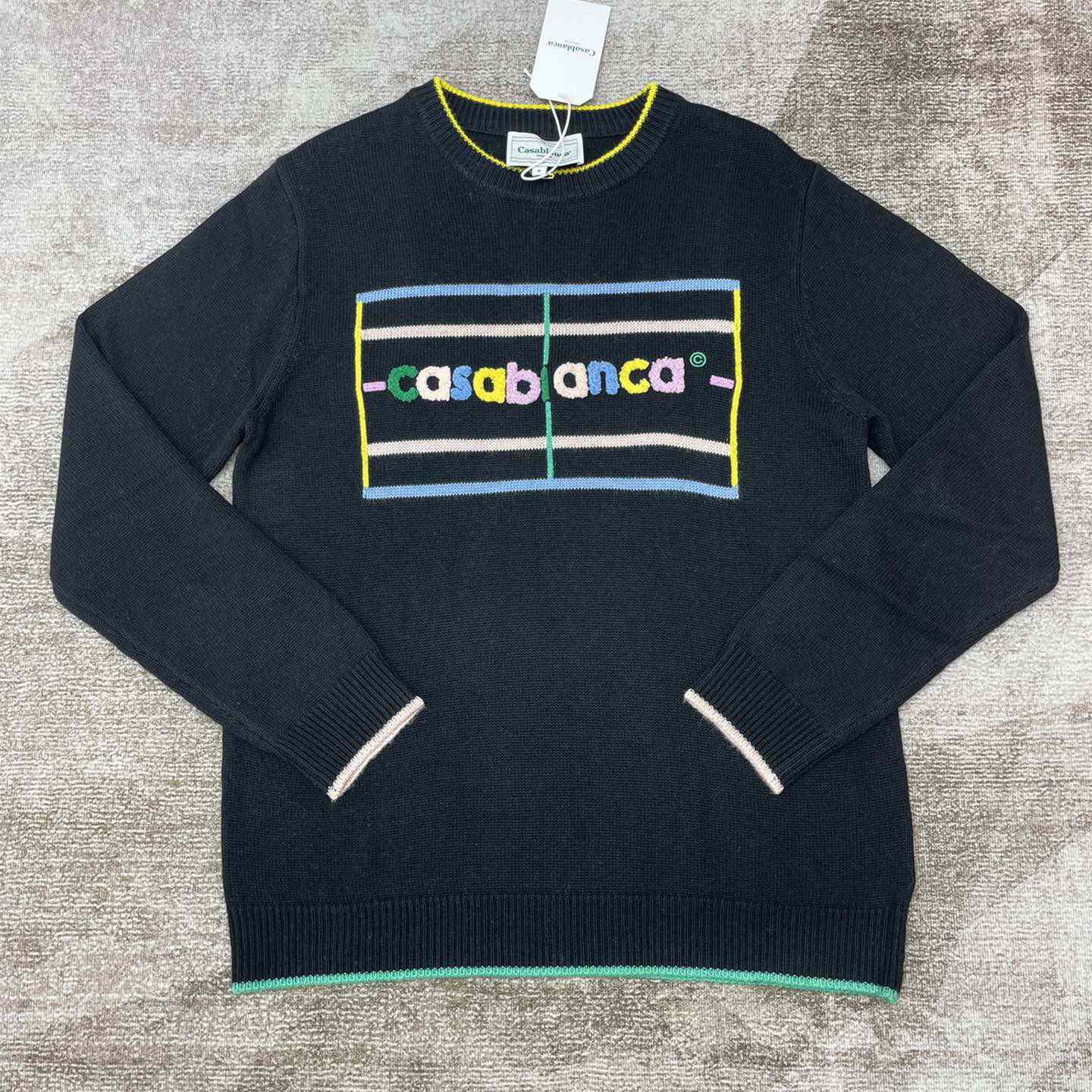 Casablanca Court Logo-Intarsia Knitted Jumper   D0063 - PerfectKickZ