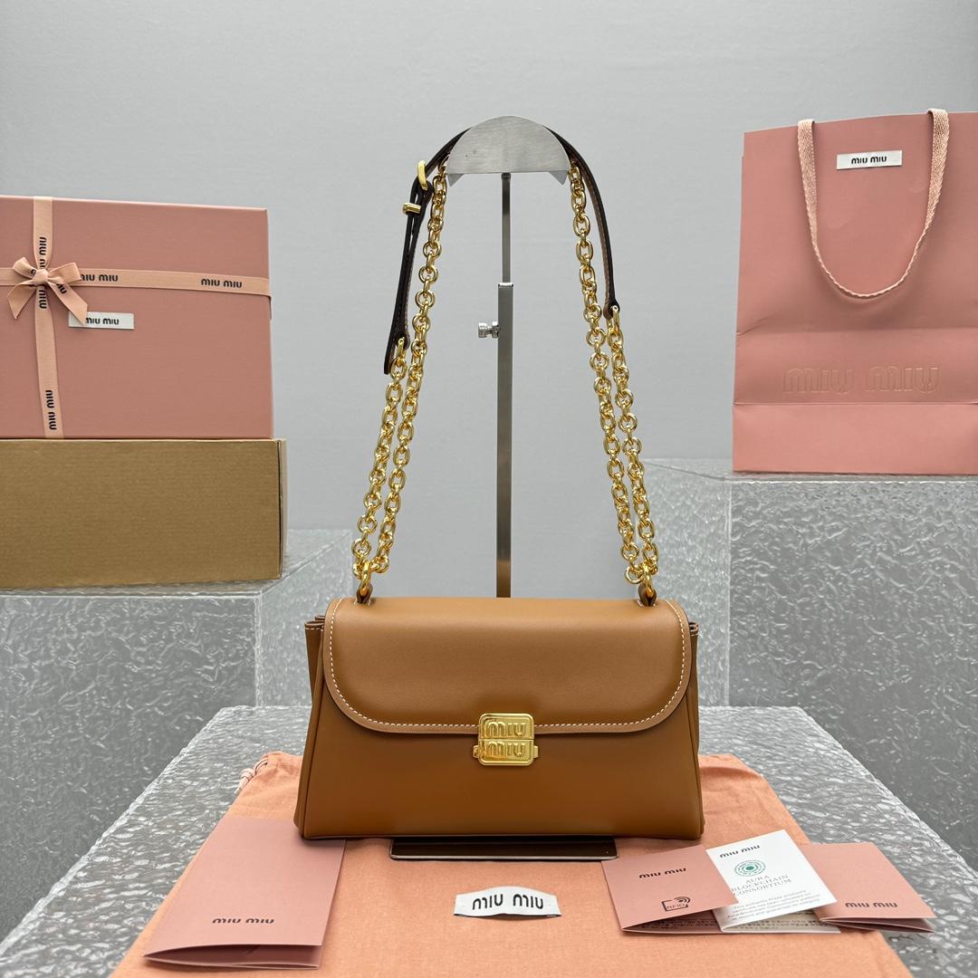 Miu Miu Leather Shoulder Bag - PerfectKickZ