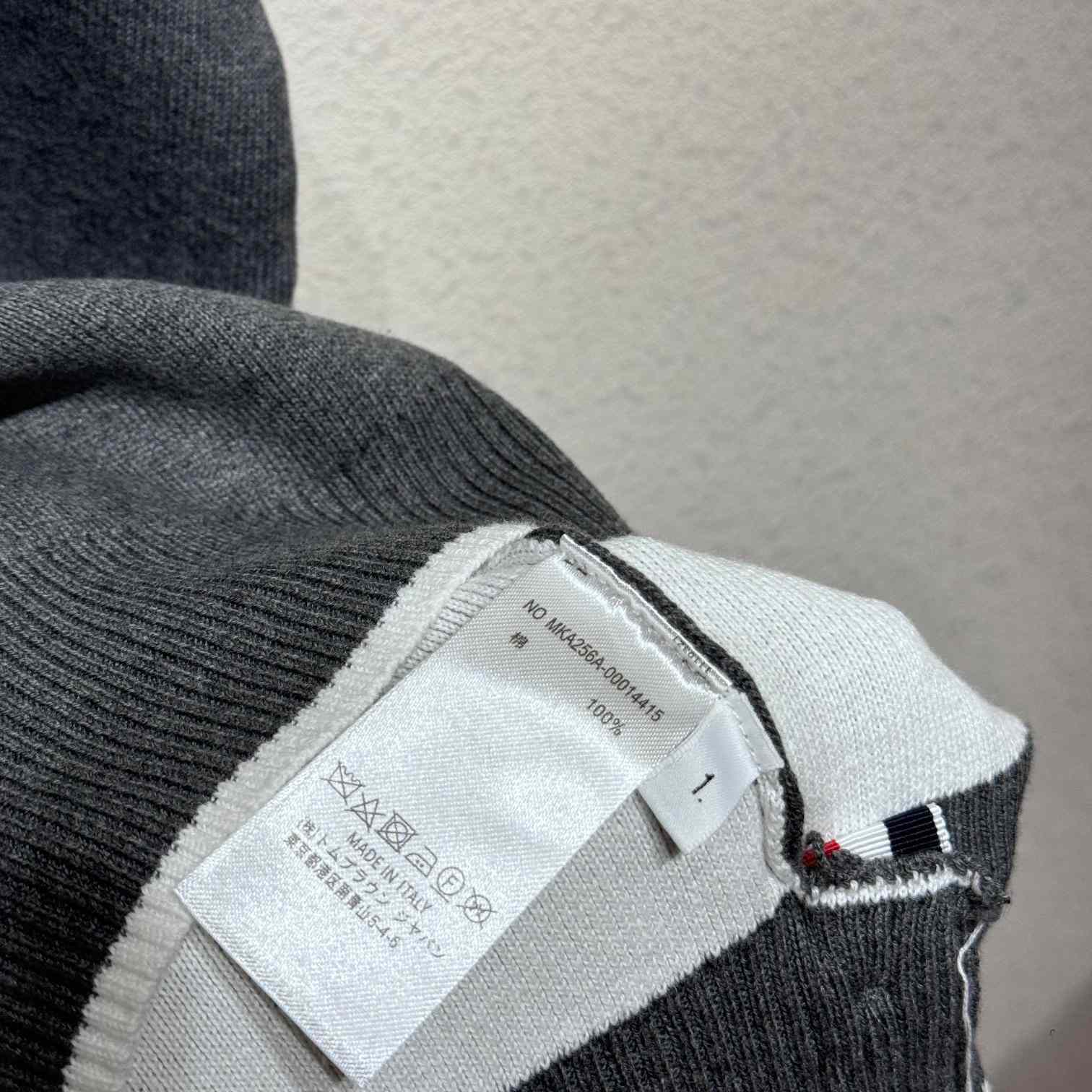 Thom Browne Cotton Crepe Buffalo Check Jacquard Hector Icon Crewneck 4-bar Pullover - PerfectKickZ