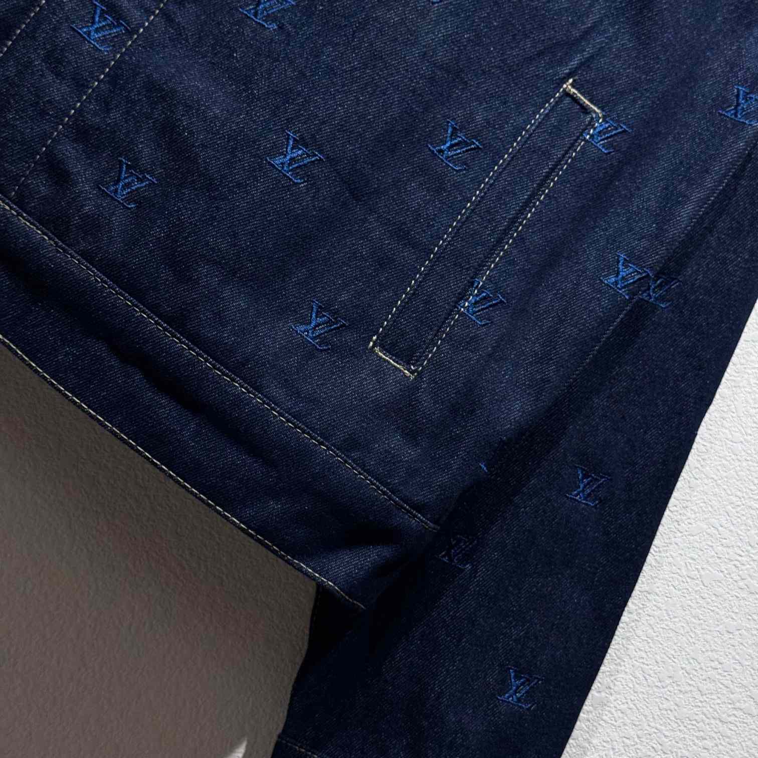Louis Vuitton LV Blason Embroidered Denim Blouson   1AFYBZ - PerfectKickZ