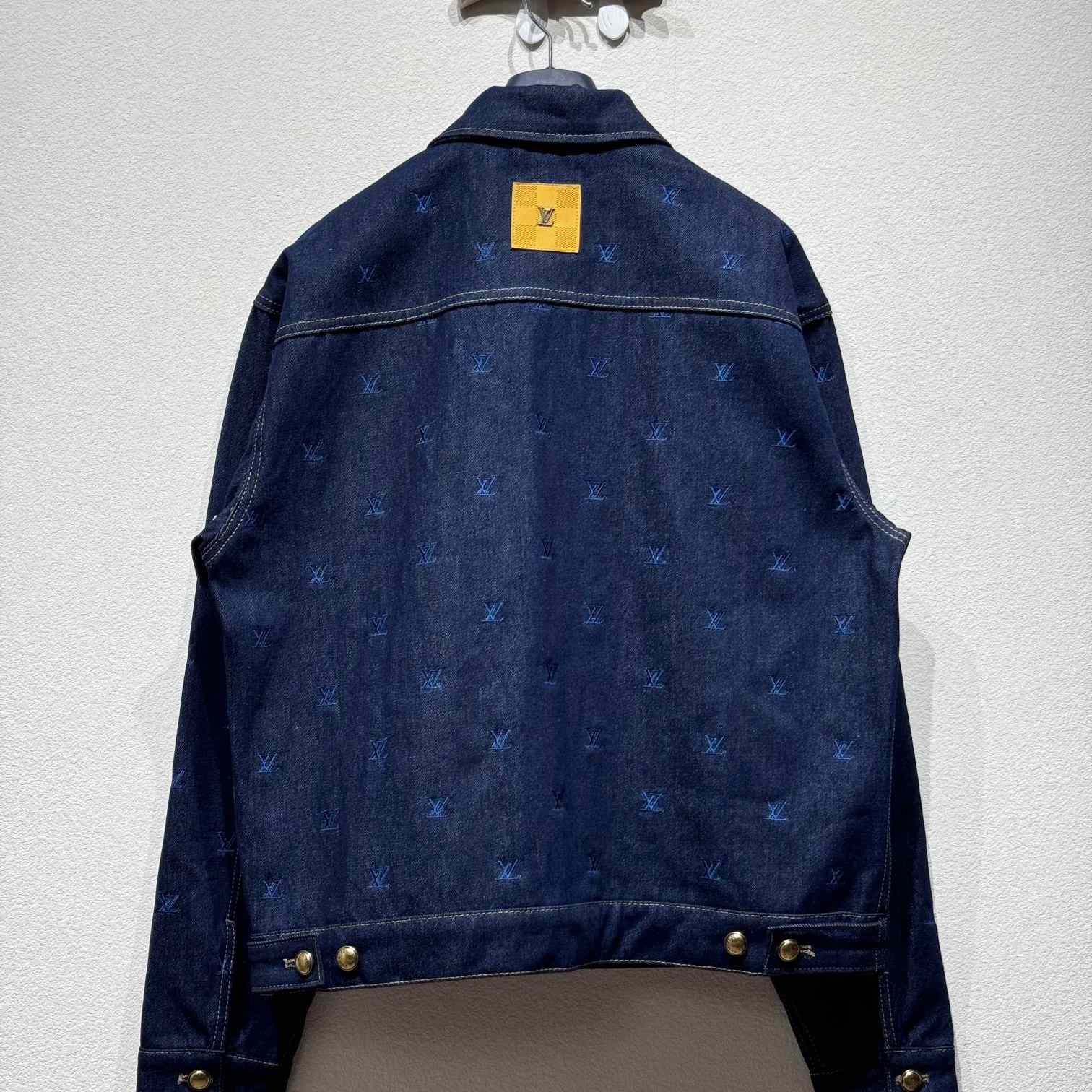 Louis Vuitton LV Blason Embroidered Denim Blouson   1AFYBZ - PerfectKickZ