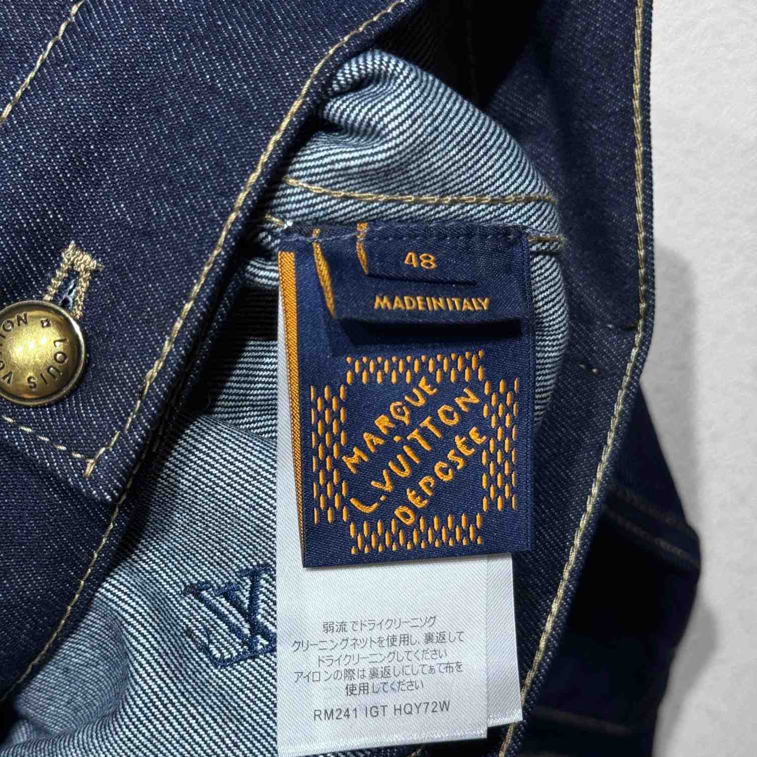 Louis Vuitton LV Blason Embroidered Denim Blouson   1AFYBZ - PerfectKickZ