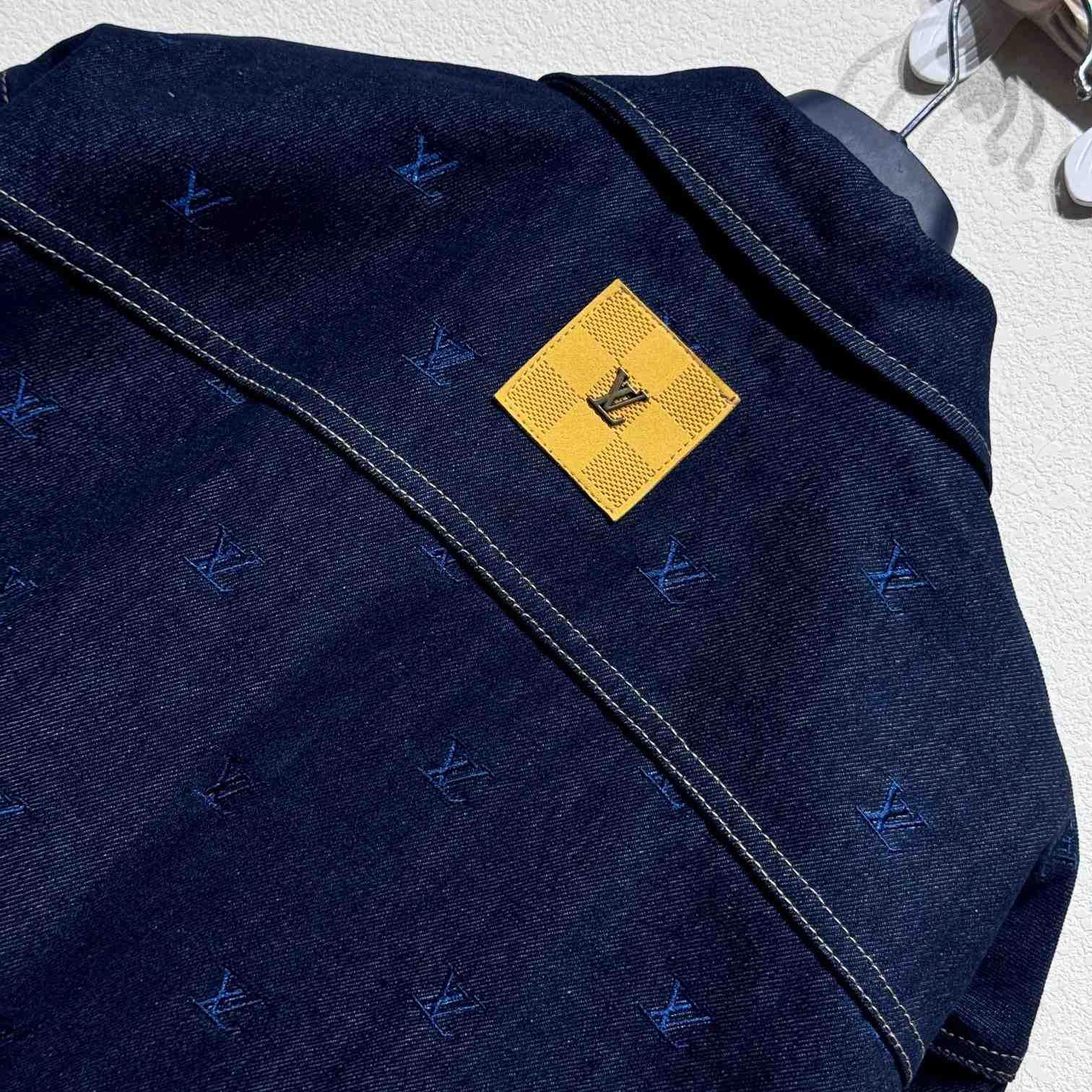 Louis Vuitton LV Blason Embroidered Denim Blouson   1AFYBZ - PerfectKickZ
