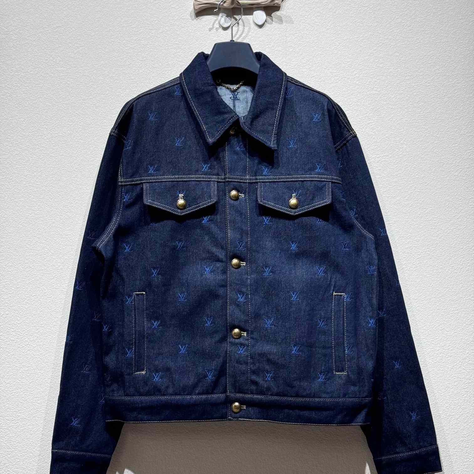 Louis Vuitton LV Blason Embroidered Denim Blouson   1AFYBZ - PerfectKickZ