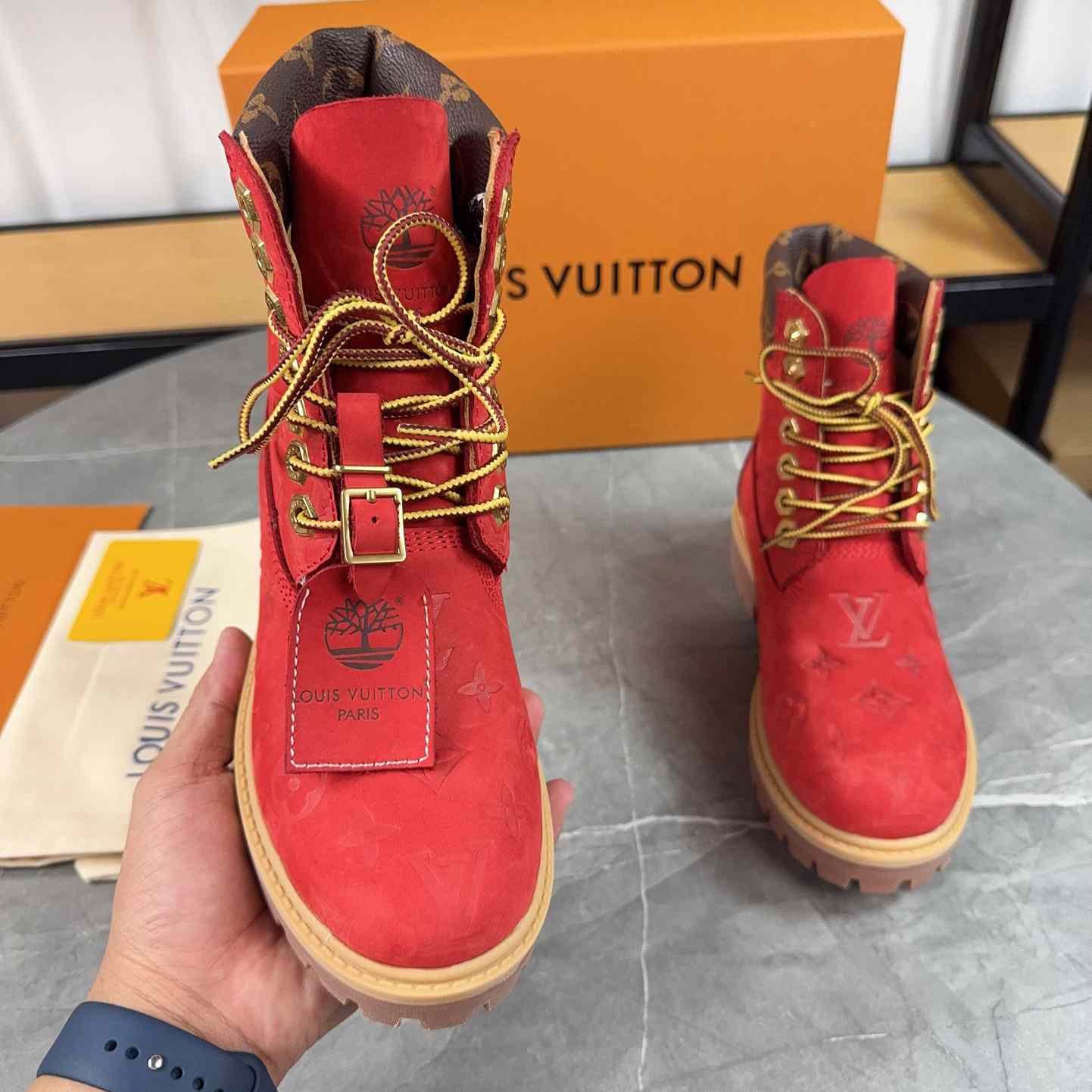 Louis Vuitton x Timberland Monogram Ankle Boot - PerfectKickZ